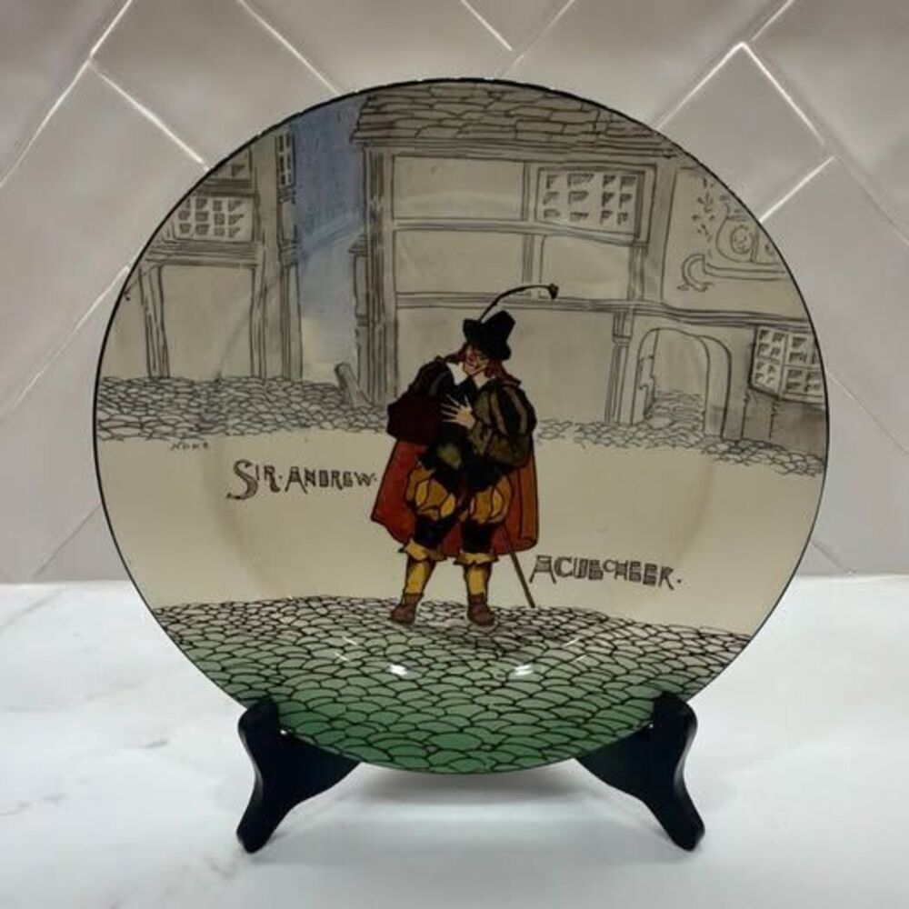 Royal Doulton Sir Andrew Aguecheek Shakespeare Series Ware Plate Vintage